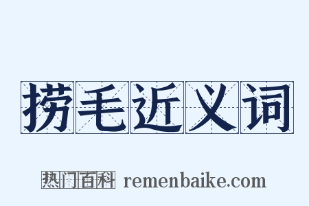 捞毛近义词是什么意思的图片